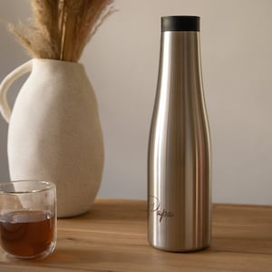 Thermos bottle customizable 900ml | Insulated bottle, thermos bottle personalized with name | Gift Mother&#39;s Day Valentine&#39;s Day (Agua)