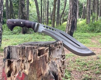 Gurkha kukri knife with stand