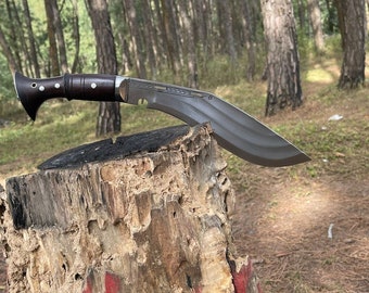 kukri knife Carbon steel Gurkha kukri knife Hand made hunting camping tactical khukuri knife with beautiful Rosewood Handle