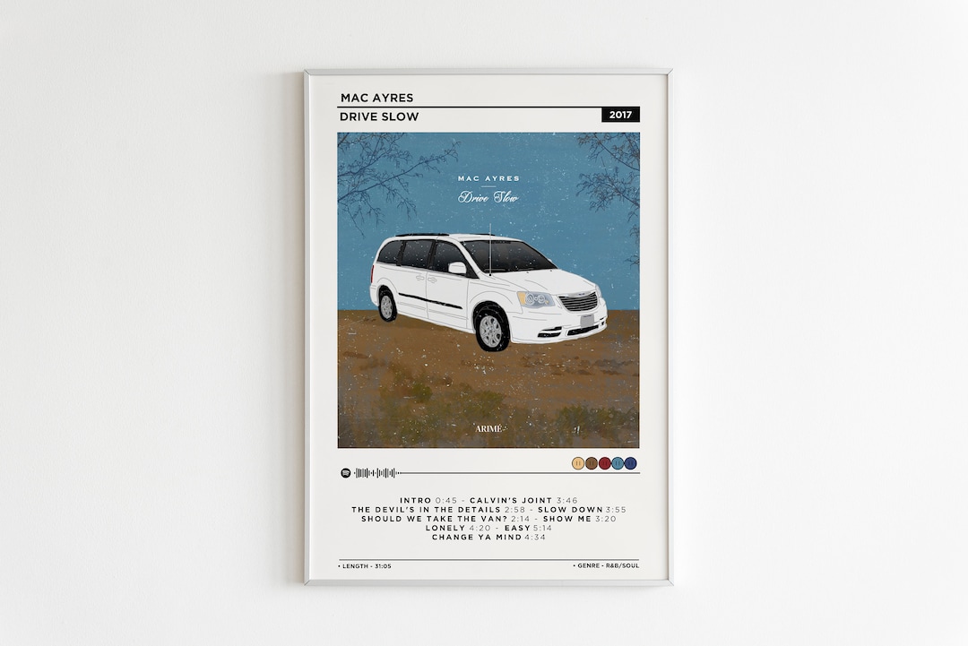 Mac Ayres Drive Slow Album Poster / Album Cover Poster / Etsy