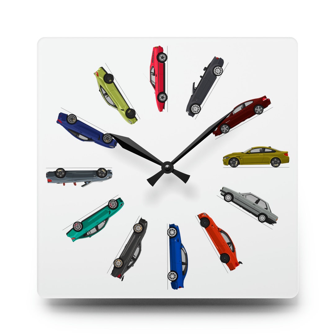 Car Wall Clock Bimmer Clock Car Clock Car Gift Etsy