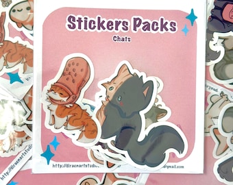 Pacote de adesivos - gatos