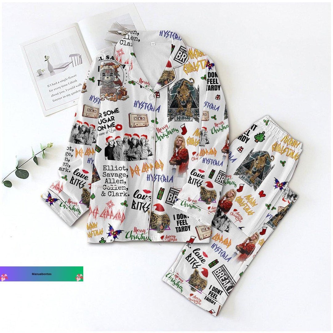 Def Leppard Pajamas Set Def Leppard Christmas Pajamas Def Etsy Australia