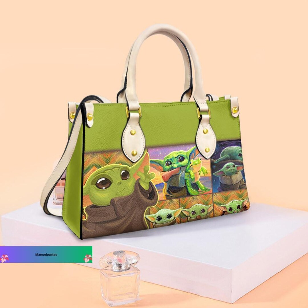 Baby Yoda Leather Bag, Baby Yoda Handbag, Star Wars Yoda Bag, Baby Yoda