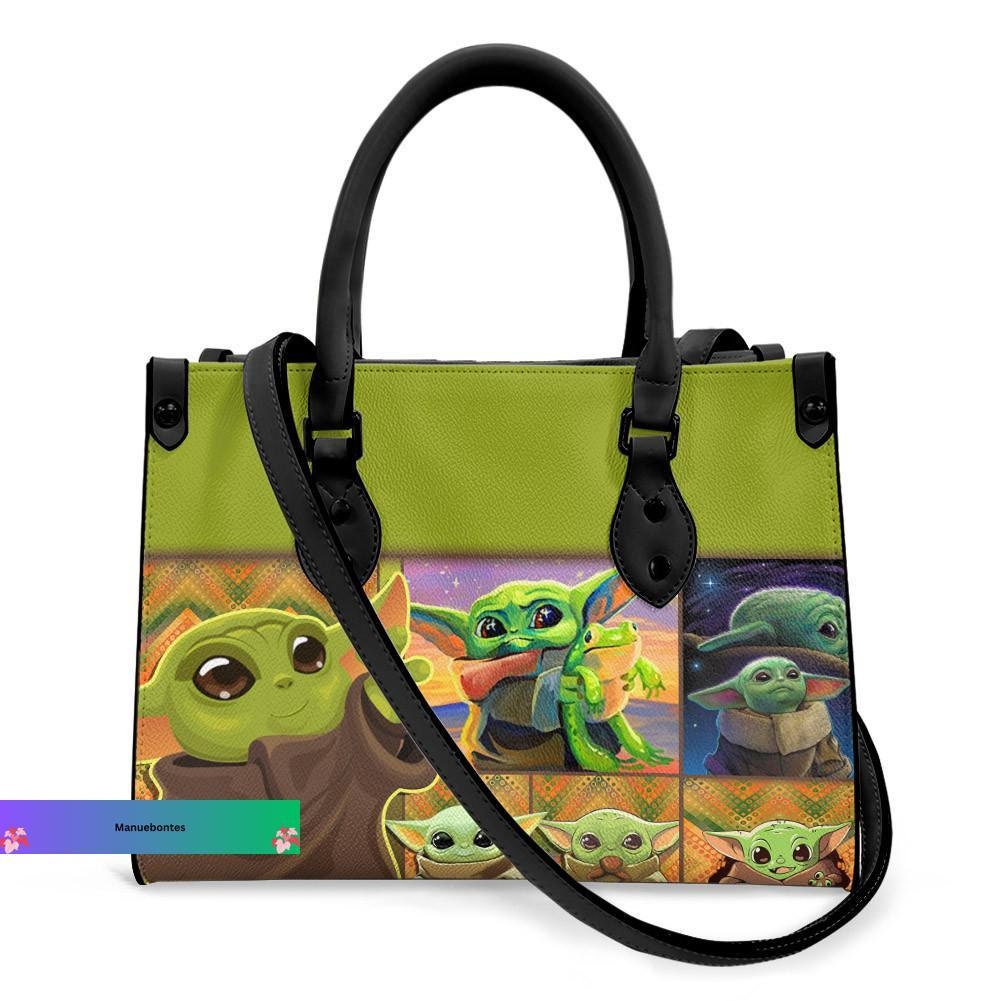 Baby Yoda Leather Bag, Baby Yoda Handbag, Star Wars Yoda Bag, Baby Yoda