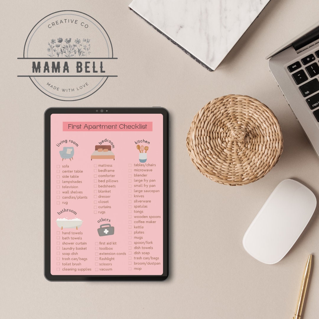 New Apartment Checklist, New Home Essentials List, First Apartment ...