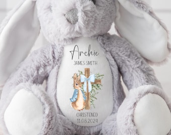 Personalised Christening Gift,Peter Rabbit Teddy,Baptism,Boys Christening Gift,Bunny Rabbit,Christening Gift For Boy,Gift for Boys