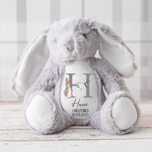 Personalised Christening Gift,Peter Rabbit Teddy,Baptism,Boys Christening Gift,Bunny Rabbit,Christening Gift For Boy,Gift for Boys image 4