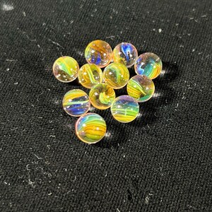 Gold and silver fume terp pearl , blown glass rainbow fume 6mm to 8mm