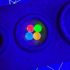 Mini UV terp pearl 4-pack, 4-5mm suitable for a puffco or any setup, each pack has one of each (illuminati, nova, blue-v, lucy)