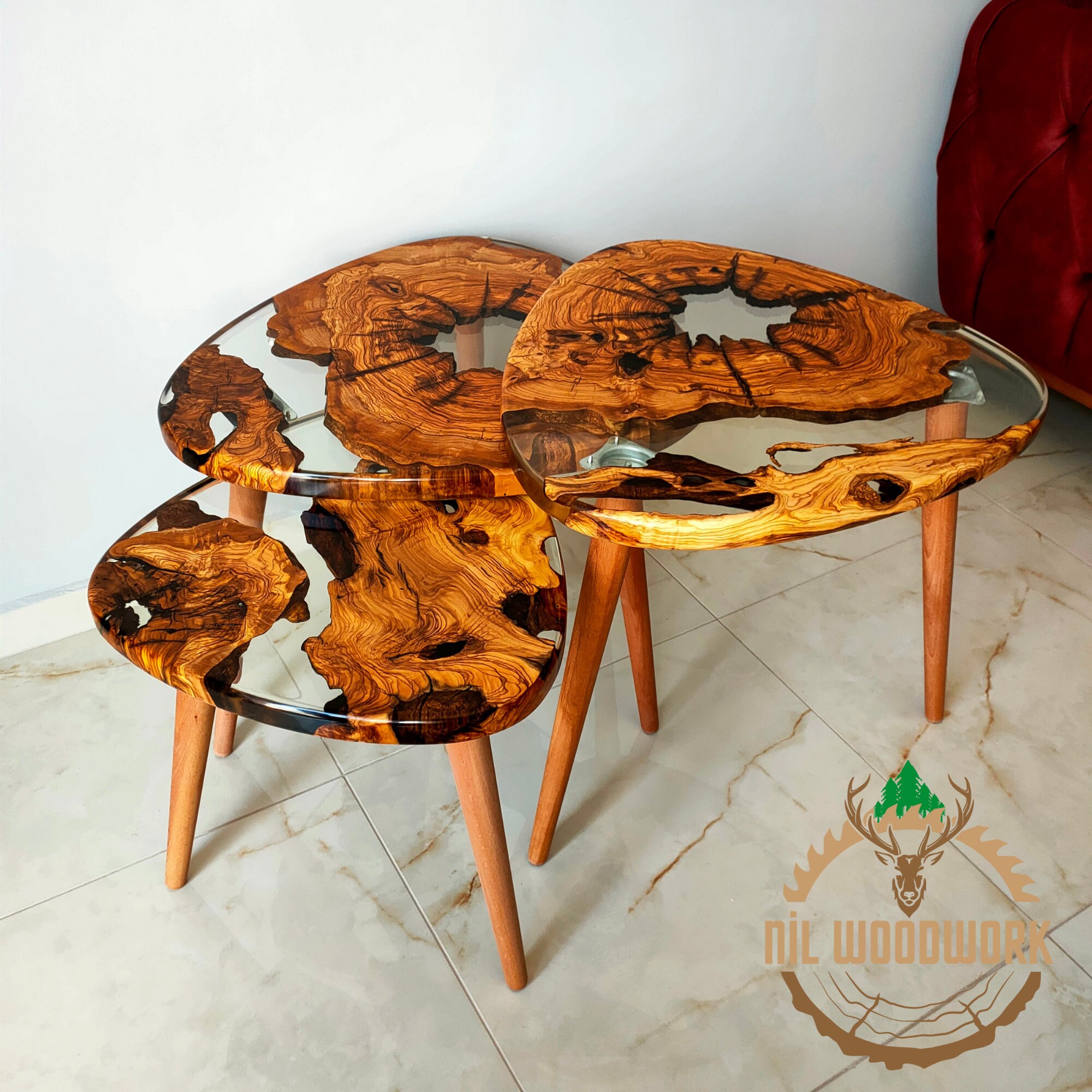 Clear Resin Coffee Table Unique Coffee Table Modern Coffee Etsy