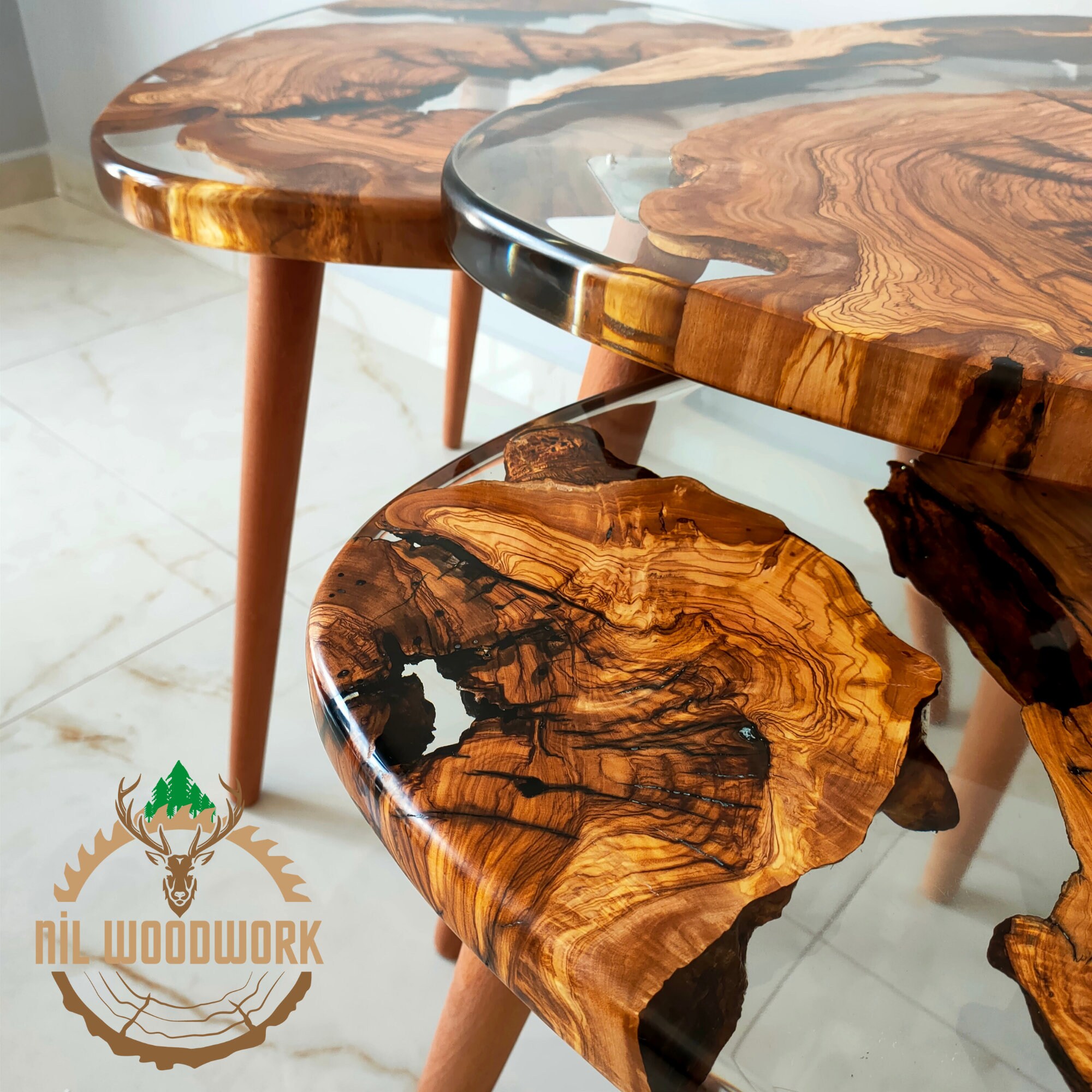 Clear Resin Coffee Table Unique Coffee Table Modern Coffee Etsy