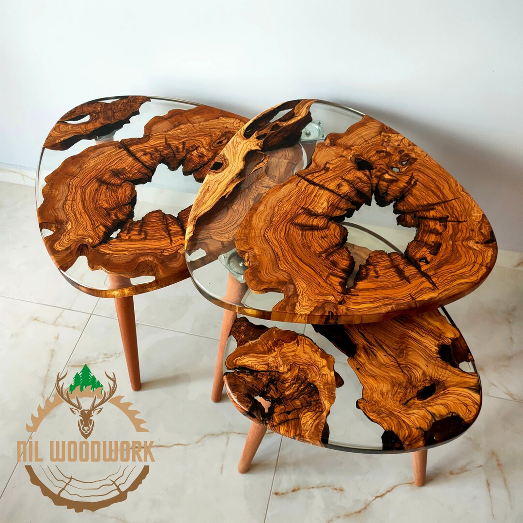 Clear Resin Coffee Table Unique Coffee Table Modern Coffee Etsy