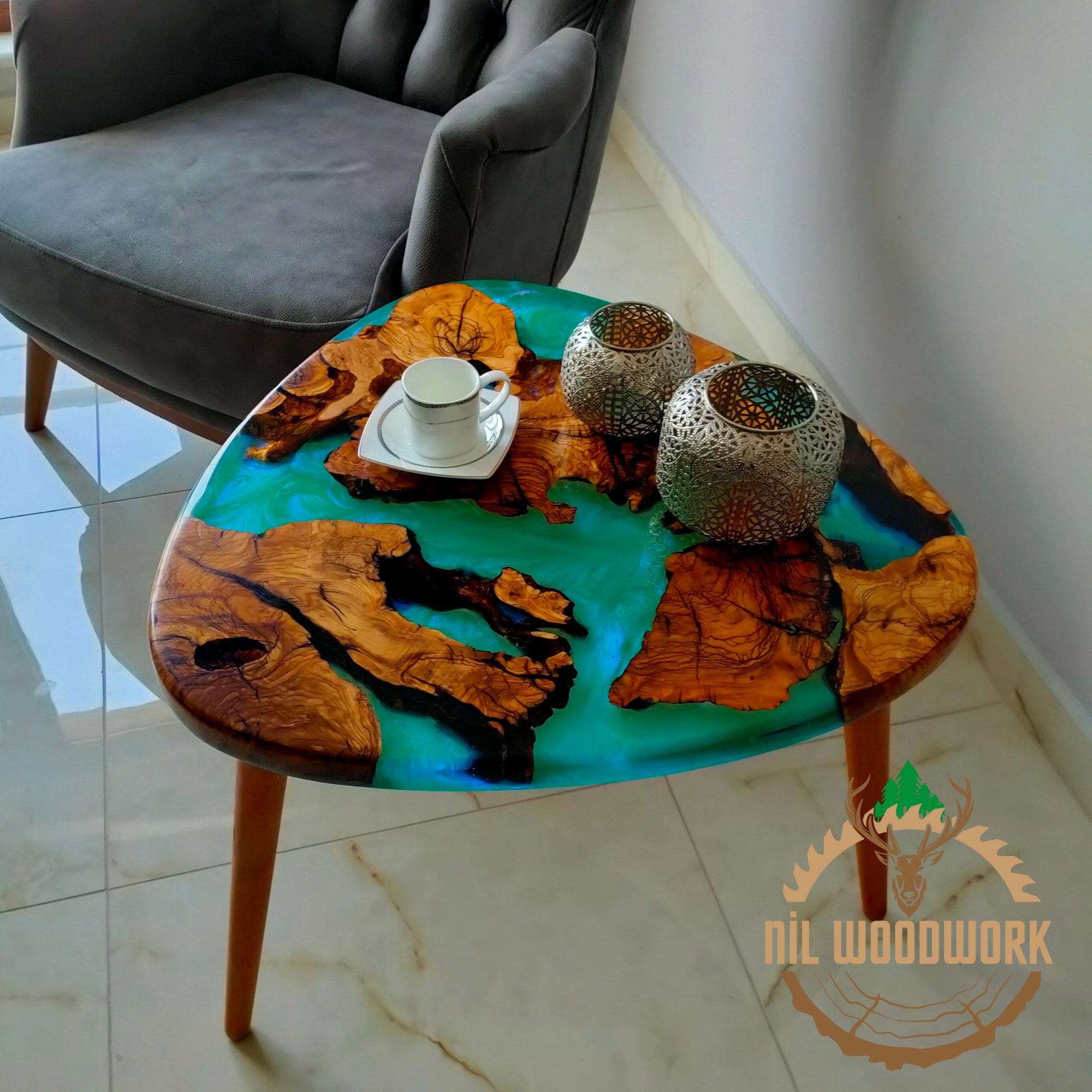 Resin tea table deals