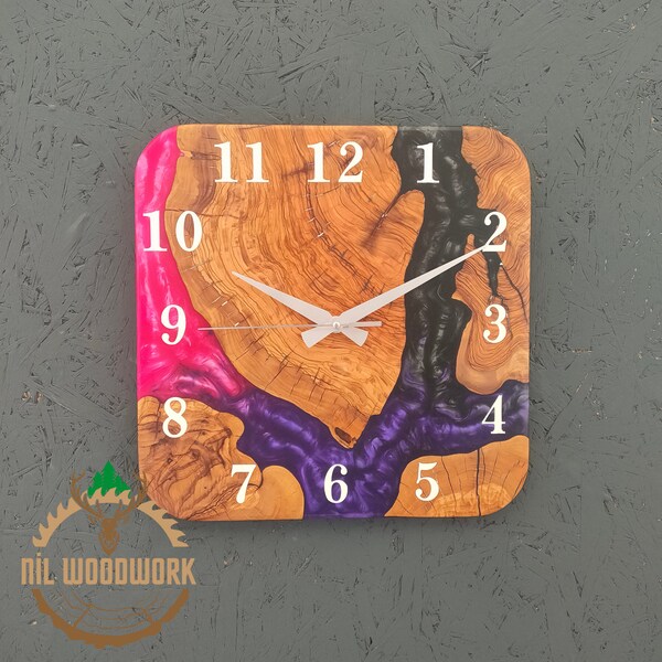 Square Wall Clock Etsy