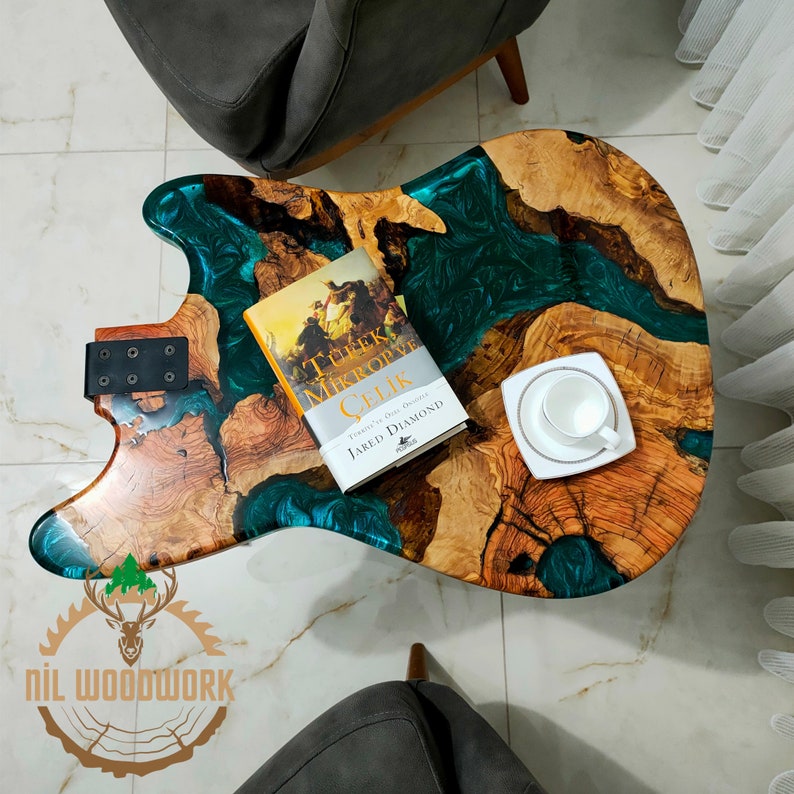 Made to Order, Resin Guitar Coffee Table, Unique Coffee Table, Modern
