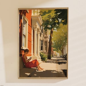 Póster de verano de Edward Hopper: arte de pared moderno y colorido para una decoración elegante del hogar: vibraciones de verano y retratos clásicos