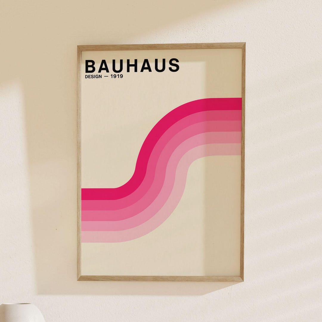 Vintage Bauhaus Design Poster 1919 - Modern Abstract Art Print ...