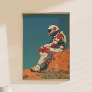 Futuristic Astronaut Art, Space Explorers: Sci-Fi Print, Cosmic Poster, Space Decor, Ideal Gift for Sci-Fi Enthusiasts