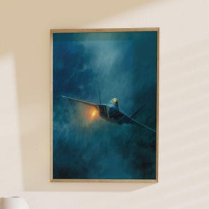B2 Stealth Bomber Art, Aerial Military Painting: Aviation Poster, Jet Fighter Decor, Tactical Aircraft Print, Perfect Pilot Gift