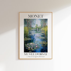 Claude Monet Print: Water Lilies Impressionist Art Prints - Romantic Lily Pond Scenes for Fine Art Decor and Tranquil Ambiance