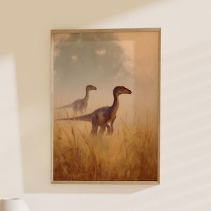 Velociraptor Dinosaur Print, Prehistoric Art: Jurassic Park Inspired Poster, Dinosaur Wall Art, Unique Decor for Dinosaur Enthusiasts