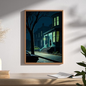 Arte y decoración de pared de Halloween: carteles de otoño, impresiones artísticas, arte de pared: decoraciones, carteles e impresiones para el hogar de otoño espeluznante. cartel de miedo, fantasmas