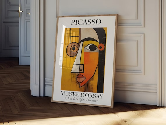 Pablo Picasso's Abstract Wall Art: Vibrant Orange Prints
