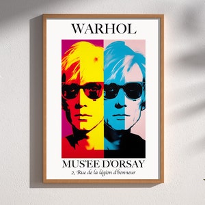 Colorful Andy Warhol Pop Art Portrait Poster - Modern Pop Icon Wall Decor for Contemporary Art Enthusiasts