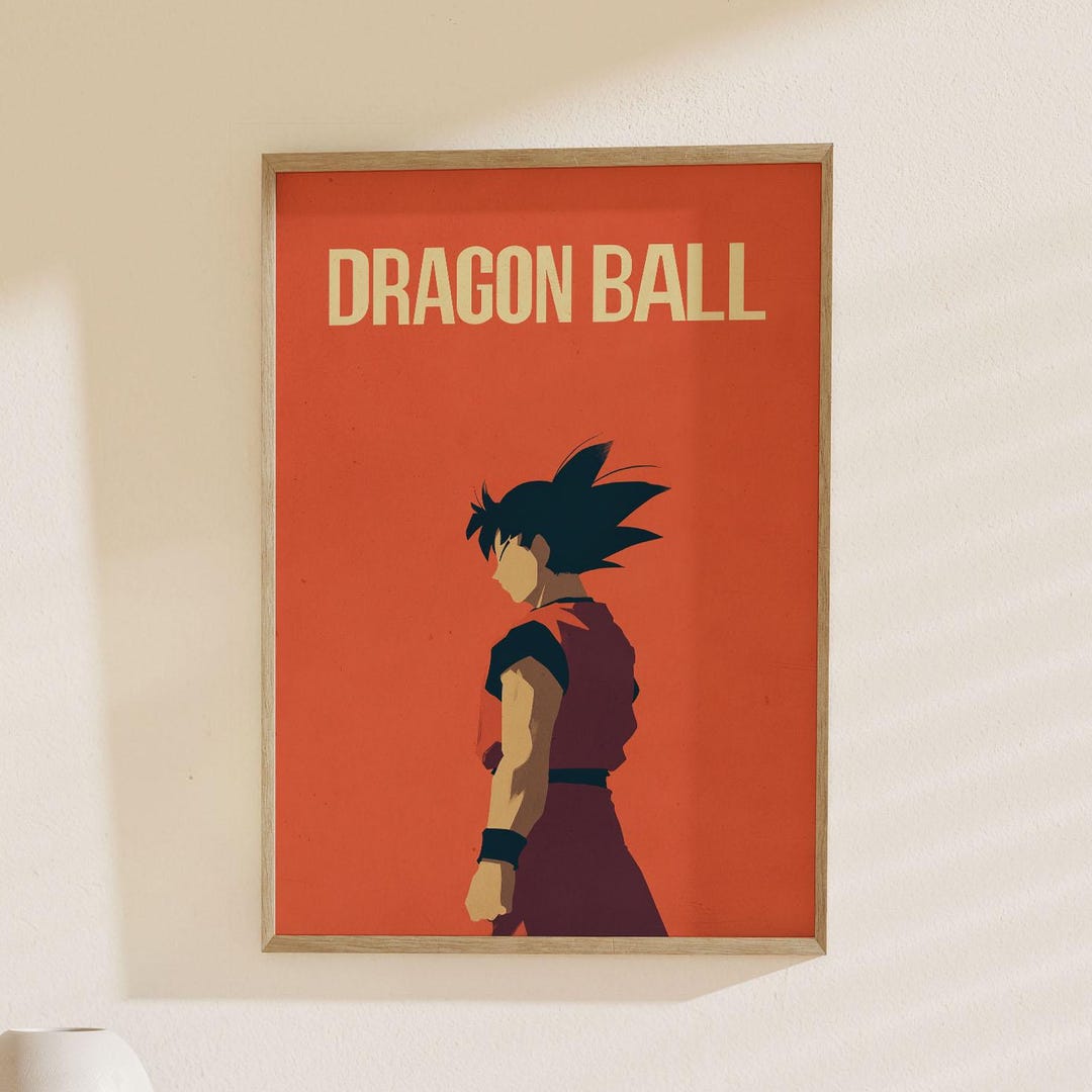 Dragon Ball Anime Manga Poster: Son Goku Minimalist Art Print ...