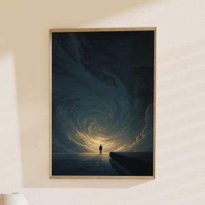 Mystical Universe Art, Cosmic Exploration: Surreal Galaxy Print, Starry Night Poster, Space Wall Decor, Ideal Gift for Sci-Fi Lovers