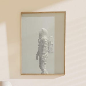 Cosmic Astronaut Art, Space Explorer Print: Celestial Poster, Futuristic Wall Art, Galactic Decor, Perfect for Sci-Fi Enthusiasts