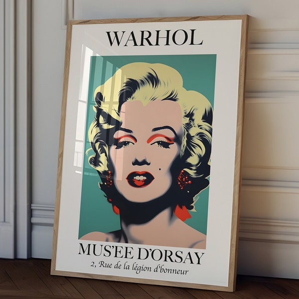 Tijdloze Marilyn Monroe Pop Art Print - Andy Warhols Vintage celebrity Art für Retro Hollywood Decor und schicke Vintage Home Spaces