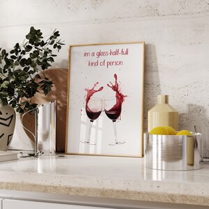 Fine Art Poster: minimalistisch decor met romantische en grappige citaatafdrukken - Ideaal voor wijnliefhebbers en barwagendecor, alcoholcitaatafdrukken