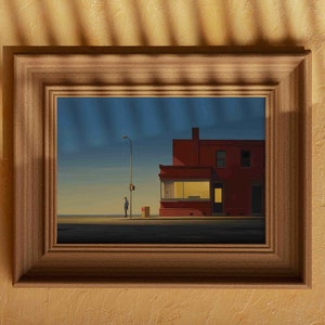 Póster de Edward Hopper, impresión de edward hopper - pintura de Edward hopper - impresión tranquila - arte de pared de edward hopper - impresiones de edward hopper