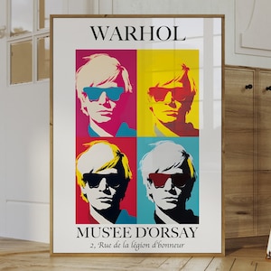 Abstract en iconisch: Andy Warhol kunstafdrukken - moderne vintage popcultuur voor levendige woondecoratie en wanddisplay