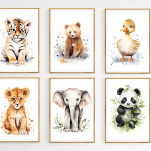 Safari Nursery Print Set, Safari Nursery Art, Jungle Nursery Decor, Nursery Wall Decor, Toddler Room Decor, Neutral Nursery Decor, Print