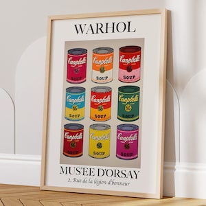 Kitchen Wall Art: Andy Warhol&#39;s Iconic Soup Cans - Vintage Pop Culture Prints for Retro Home Decor and Modern Pop Art Enthusiasts