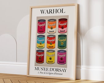 Kitchen Wall Art: Andy Warhol&#39;s Iconic Soup Cans - Vintage Pop Culture Prints for Retro Home Decor and Modern Pop Art Enthusiasts