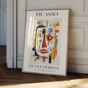 Picasso-Inspired Colorful Wall Art: Creative Prints and Portraits for Vintage Decor and Artistic Ambiance.