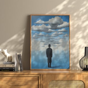 René Magritte's Surrealist Masterpieces: Cloud-Infused Art Prints for Dreamy Wall Decor & Atmospheric Ambiance, magritte print image 6