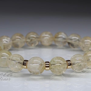 citrine and gold beaded bracelet