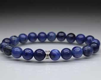 dumortierite beaded bracelet 8mm