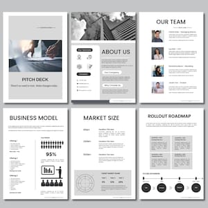 Plantilla de presentación de presentaciones / Plantilla de Word, PowerPoint, Canva y Adobe InDesign / Presentación de presentaciones de negocios de inicio / Plantilla de propuesta de presentación.