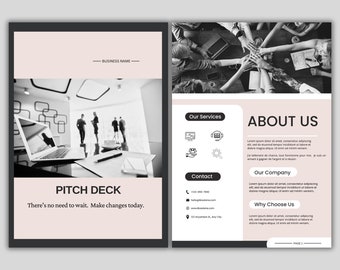 Pitch Deck Template | Word, Powerpoint, Canva & Adobe Indesign Template ...