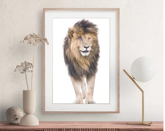 Impresión de arte de pared de león