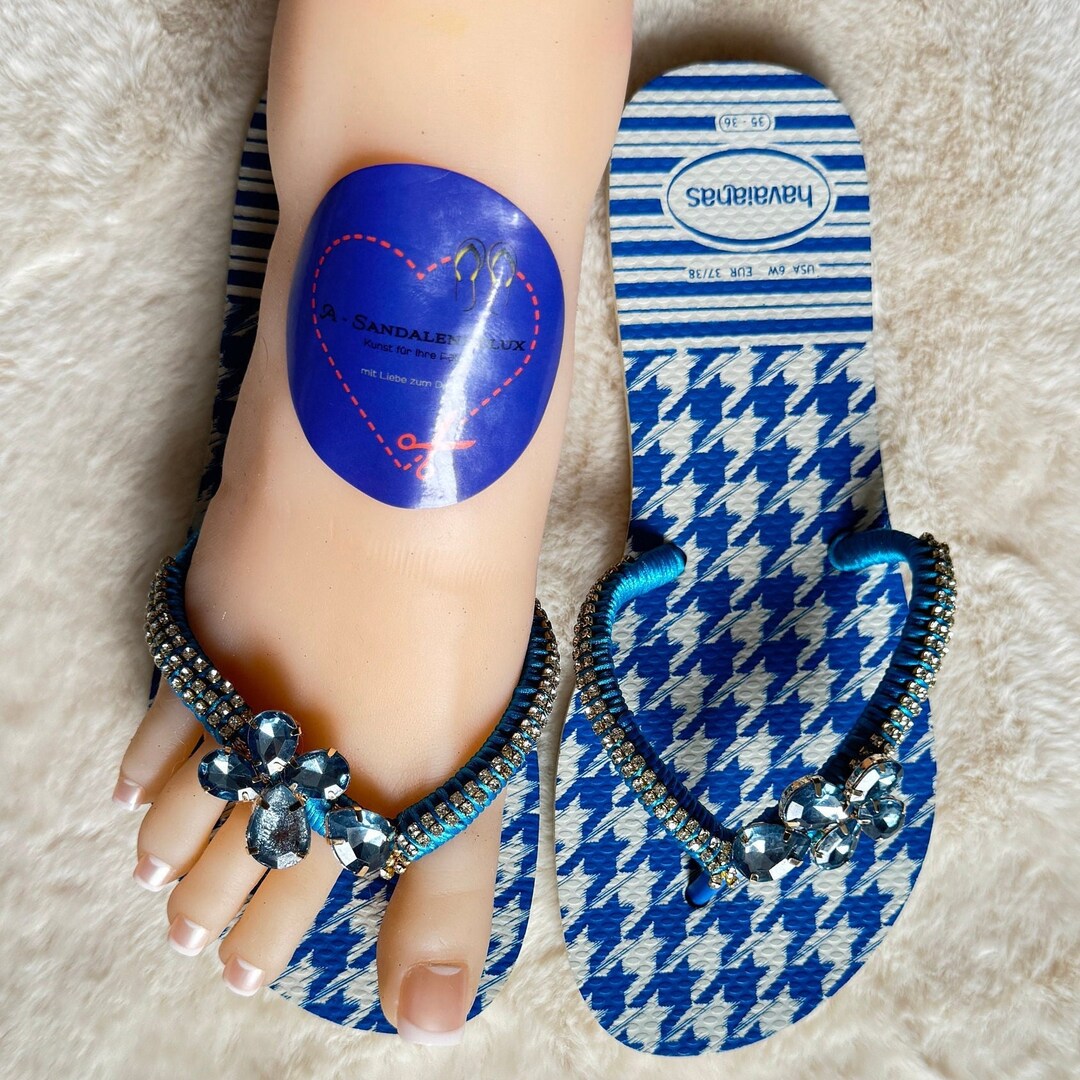 Hand-decorated Original Havaianas Unique Personalized Flip