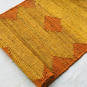 Tappeto passatoia in canapa e iuta, tappeto passatoia fatto a mano, tappeto in canapa e iuta, tappeto in iuta naturale per scale, decorazione boho per la casa, tappeto di grandi dimensioni su misura per pavimenti.