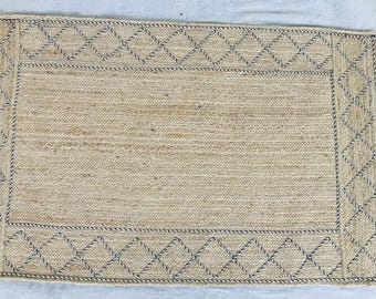 Jute Rug Natural Jute Rug Jute Braided Rug Bohemian Jute Rug Jute Area Rug Boho Decor Rug Jute Rug 8x10 Custom Size Rug