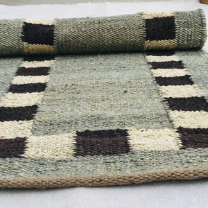 Hemp Jute Runner Rug, Stair Jute Runner, Kitchen Jute Runner Hallway Runner Rug Jute Runner Hand Loomed Natural Jute Hemp Runner Custom Size